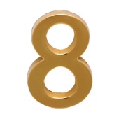 Цифра дверная АЛЛЮР "8" на клеевой основе  золото (600,20)