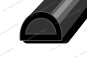 Уплотнитель 112D (6м) (черный)  21*15мм Profitrast