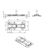 Задвижка дверная ЗД-02 пол.бронза (20) мт