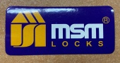 Наклейка малая "Замки MSM"