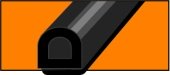 Уплотнитель D 120м (черный) 14*12мм PROFITRAST