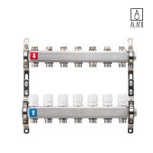 Коллектор без расходомеров ALATO 0302-0007, 1" x 3/4" x 7-вых (1" x 3/4" x 7-вых)