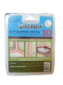Profitrast" лента бордюр.для ванн 3D 19*19 (38*3,35) фигурная с уголками (белая) (уп.1/6/24шт)