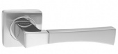 Ручка дверная RENZ 55-02 SN/NP "Отелло" (никель/никель блестящий)