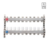 Коллектор без расходомеров ALATO 0302-0010, 1" x 3/4" x 10-вых (1" x 3/4" x 10-вых)