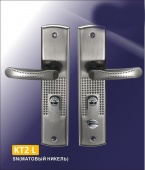 Ручки для китайских дверей KT2-A, Универсальная/автомат SN (Матовый никель) MSM