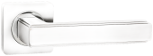 Ручка дверная RENZ 96-02 MSW/CP "Арона", (матовый супер белый)