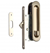 Ручки для раздвижных дверей овал (с замком) сатин