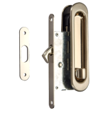 Ручки для раздвижных дверей овал (с замком) сатин