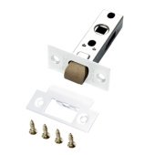 Защелка межкомнатная RENZ L 5-45 plastic White с пластиковым язычком (белый) 