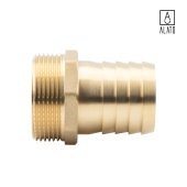 Штуцер для присоединения шланга НР, латунный, 0128-4040, 1 1/2" x Φ40 (1 1/2" x Φ40)