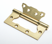 Петля накладная RENZ 100-2BB FH SSG (золото матовое сатинированное) без врезки