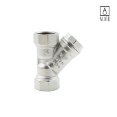 Фильтр косой ВР-ВР, сетчатый, латунный, 0140-1515, 1/2" (1/2")