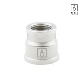 Муфта переходная ВР-ВР, никелированная 0102-1510, 1/2" х 3/8" (1/2" х 3/8")