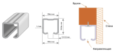 Направляющая для раздвижных дверей, сталь, длина 3 м  арт: INL 3 (Steel)