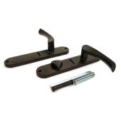 4.642.КАПЛЯ.МА.(L) Ручки фалевые КАПЛЯ, под сувальдный механизм, левосторонние, медный антик, 47 мм, 42 мм