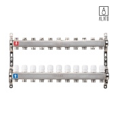 Коллектор без расходомеров ALATO 0302-0011, 1" x 3/4" x 11-вых (1" x 3/4" x 11-вых)