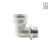 Угольник 90° ВР-НР, никелированный, 0108-2020, 3/4" (3/4")