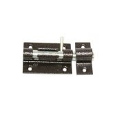 Засов накл УНИВЕРСАЛЬНЫЙ с круглым ригелем ант.серебро 