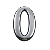 Цифра дверная АЛЛЮР пластик "0" хром (3000,20!!!)