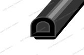 SD-54 (черный) 6м 12*10мм уплотнитель (уп.10шт) Profitrast