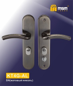 Ручки для китайских дверей KT4G-AL, Автомат/Левая SN (Матовый никель) MSM