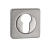 Накладка квадратная на цилиндр, никель матовый/хром блестящий  арт: B2B ET AL 02 SN/CP