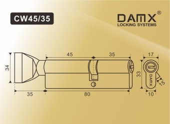 ЦМ СW80 (45/35) мм DAMX SN (Матовый никель)