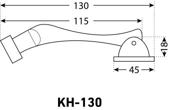Фиксатор дверной АЛЛЮР КН-130 SN мат.никель 