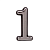 Цифра дверная АЛЛЮР БОЛЬШАЯ пластик "1" хром (1000,50)