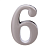 Цифра дверная АЛЛЮР "6" на клеевой основе  хром (600,20)