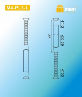 Стяжки для ручек на планке M4-PL3-L CP (1 шт)