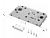 Защелка сантехническая магнитная РЕНЦ с пластиковой ответной планкой, белый  арт: INLBM 5096 pl White